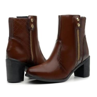 Imagem de Bota Feminina Cano Curto Inverno Sophia (Marrom, BR, BR, Adulto, Numérico, 39)