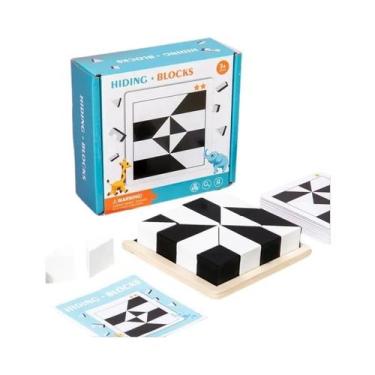 Imagem de Quebra-Cabeça 3D De Madeira Para Crianças, Blocos De Construção Geomét