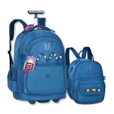 Imagem de Kit Mochila Feminina Carrinho com Lancheira Rebecca Bonbon-Feminino