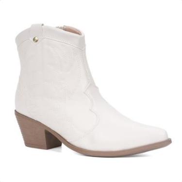 Imagem de Bota Feminina Texana Bordada Western Country Cano Curto Luxo-Feminino