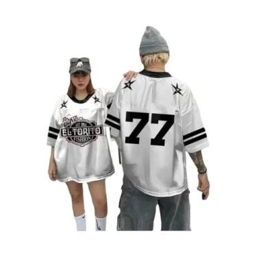 Imagem de Camiseta De Basquete Oversized Para Casal, Manga Curta, Jersey De Verã