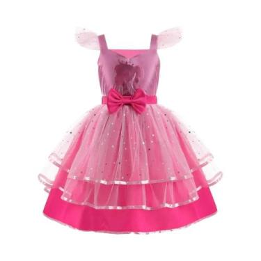 Imagem de Fantasia De Princesa Rosa Para Meninas, Vestido De Verão Para Carnaval