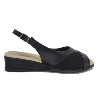 Imagem de Sandália Comfortflex Anabela Joanete Salto Baixo Conforto Cor:;Tamanho:38;Gênero:Mulher-Feminino