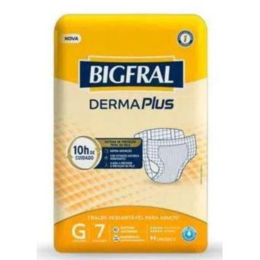 Imagem de Fralda Geriátrica Bigfral DermaPlus G/7, 1, 7, G