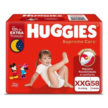 Imagem de Fralda Huggies Supreme Care XXG 58 Unidades, XXG, 58