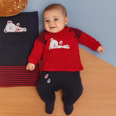 Imagem de Saída Maternidade Com Manta Recém Nascido Azul Marinho Urso - Estylo B