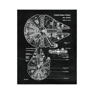 Imagem de Pôster De Patente De Veículo Aéreo De Ficção Científica, Pintura Em Te