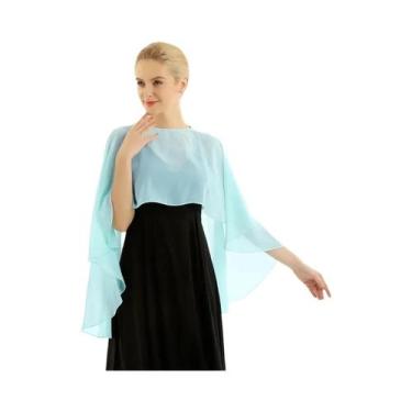 Imagem de Capa Elegante De Chiffon Para Casamento Feminina, Acessórios Para Noiv