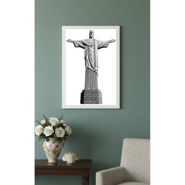 Imagem de Quadro Decorativo Estátua do Cristo Redentor  - 70x50cm