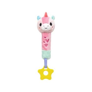 Imagem de Buzininha BUBA com Mordedor Zoo - Unicórnio, Rosa, Verde  e Amarelo, U