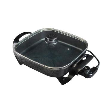 Imagem de Panela Elétrica Multifuncional 30cm Grill Antiaderente Portátil Quadrada APEQ01 Agratto