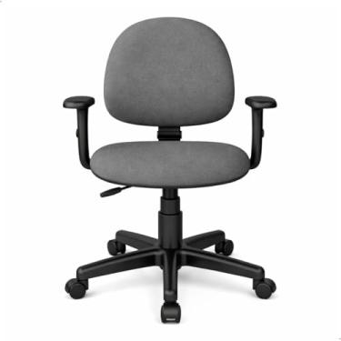 Imagem de Cadeira Executiva Giratória de Escritório Cinza Ergonômica com Braço Espuma Injetada D45 Madeira Pinus Suporta 120kg - Home Gourmet