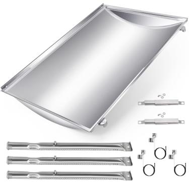 Imagem de Hiorucet Peças de reposição para churrasqueira Charbroil Tru-Infrared 3 queimadores 463250512, 463251713, 463250511, 466250511, aço inoxidável G517-6600-W1, queimador, ignição e tubos de transporte.