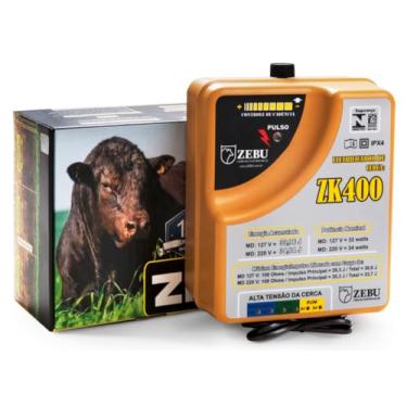 Imagem de Eletrificador De Cerca Elétrica Rural Zebu ZK400 220v Marrom