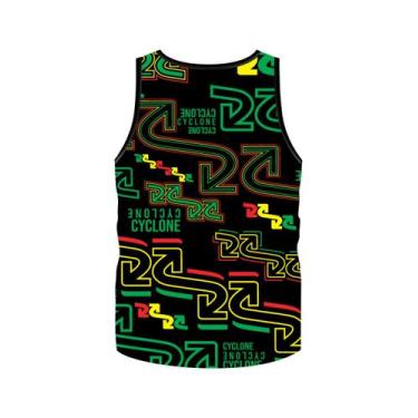 Imagem de (LANÇAMENTO) Regata Cyclone Dif Full Logo Jamaican, Preto, G