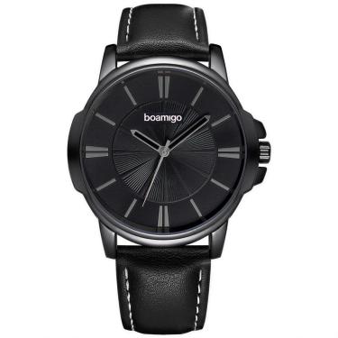 Imagem de Relogio Masculino Casual Minimalista Analógico Resistente A Agua Quartz De Pulso Couro...