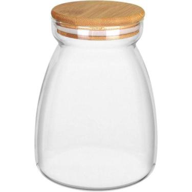 Imagem de Pote Porta Mantimentos Home&co Com Tampa Bambu Borossilicato 1,1l 15x8
