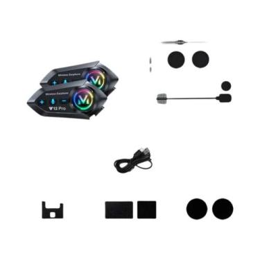 Imagem de Intercomunicador Bluetooth 5.4 Para Capacete De Motocicleta, À Prova d