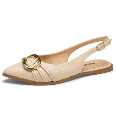 Imagem de Sapatilha Feminina SlingBack Elegante Conforto Dakota, Tule, 37