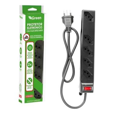 Imagem de Filtro de Linha Protetor Eletronico Inteligente 5 tomadas 110-220v GRE