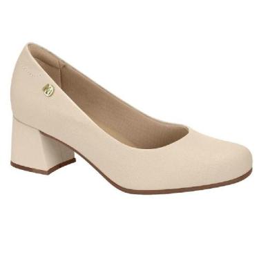 Imagem de Sapato modare salto bloco ref 7373.100.21736 feminino, 35, Creme