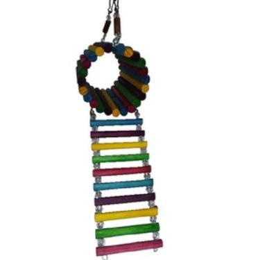 Imagem de Brinquedo Aves Roedores Playground Toca Casinha Ponte Escada - SHOPPIN