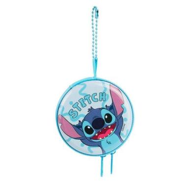 Imagem de Porta moeda circular azul stitch 7.5cm - disney