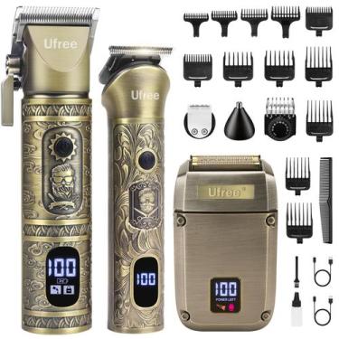 Imagem de Kit de higiene para cortar cabelo Ufree para homens 3 em 1 com aparado
