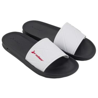 Imagem de Chinelo Masculino Slide Rider Street, Azul, Branco, Novo design, 40