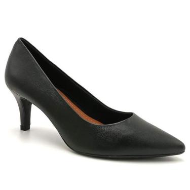 Imagem de Sapato Scarpin Feminino Salto Fino Usaflex Z7601, Preto, 36