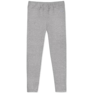 Imagem de Calça Legging Infantil Menina Com Tecnologia Thermo - Cinza-Tamanho 4 