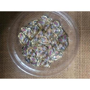 Imagem de Kit 100 Medalhas De Nossa Senhora Das Lágrimas 2cm Resinada - caf