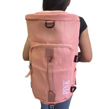 Imagem de Bolsa Mochila Mala Viagem De Mão Impermeavel Esportiva - LV, Rosa bebê