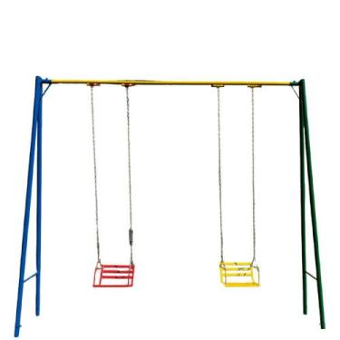 Imagem de Balanço Infantil Paraíso Gangorra 2 lugares com Encosto de Aço, Colori