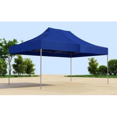 Imagem de Tenda Sanfonada T&T medida 4,5x3 Cobertura em Lona Sintética Azul