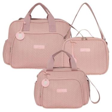 Imagem de Kit Bolsas Maternidade Pirulitando G+P+F Refúgio Rosê - Pirulitando Ba