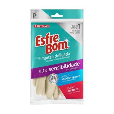 Imagem de Luva limpeza delicada p latex branco esfrebom bt13005p