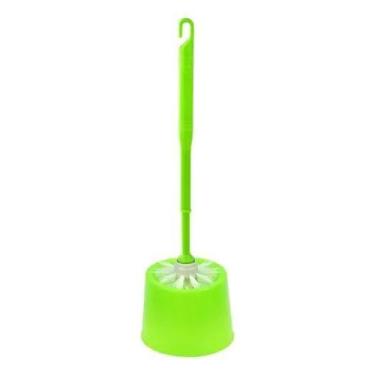 Imagem de Escova sanitaria de plastico com suporte 34x9cm - clink, Verde Neon