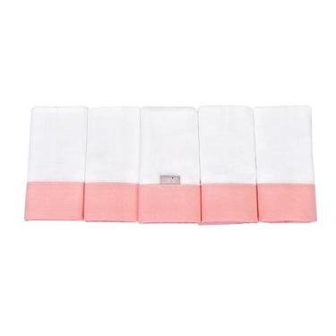 Imagem de Fralda de Pano Loupiot Cores Rosa - Kit com 5 Unidades - MINASREY