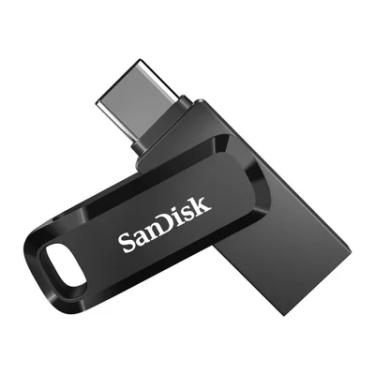 Imagem de Pen Drive Sandisk Ultra Go 64GB,  USB 3.1,  Tipo A P,  Tipo C
