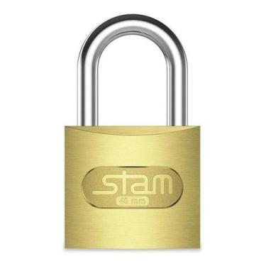 Imagem de Cadeado Stam 40 Mm Zamac E-coat Cor Dourado