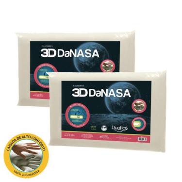 Imagem de 02 Travesseiros da Nasa 3D Confortáveis e Antialérgicos Originais - Tr