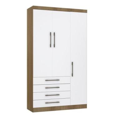 Imagem de Guarda Roupa Dormitório Modulado Paris Módulo 3 Portas 4 Gavetas - Luc