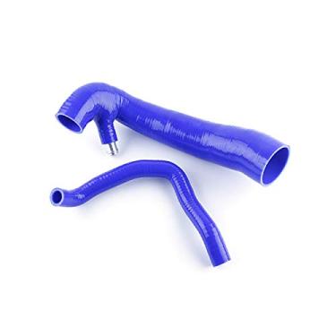 Imagem de LUXERAD Kit de mangueira de arrefecimento de radiador de silicone de 4 camadas para M ini Co oper S 1.6 R 56 Turbo mangueira de silicone impulso de entrada de ar (azul)