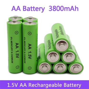 Imagem de Aa bateria 3800mah 1.5v bateria recarregável aa 3800mah 1.5v bateria recarregável para brinquedo de