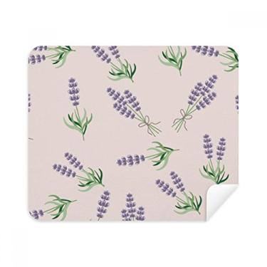 Imagem de Pano de limpeza de tela azul lavanda laço flor 2 peças tecido de camurça