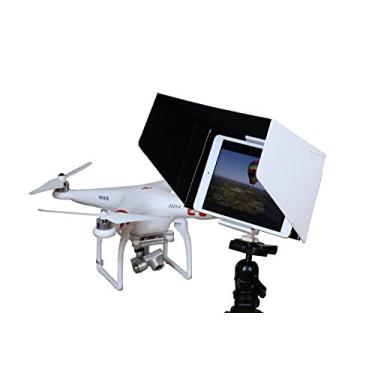 Imagem de Capuz de sol SummitLink para tablet de 7 polegadas branco com suporte de tripé compatível com todas as versões iPad mini para DJI Phantom 4 3 Professional Advanced DJI Inspire 1 DJI Phantom 2 Vision+ FC40