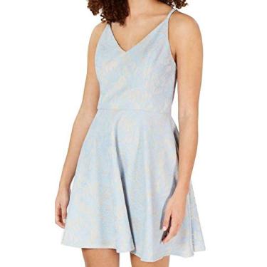 Imagem de Speechless Vestido feminino em formato de coração e flare, Azul nude, 11