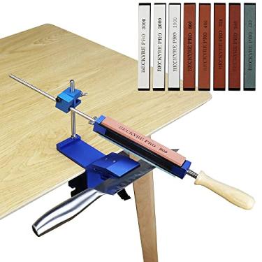 Imagem de Qudai Cortador portátil afiador de metal profissional ferramentas do sistema de afiação de cozinha de ângulo fixo máquina moedor de pedra de amolar com pedras de moer NP