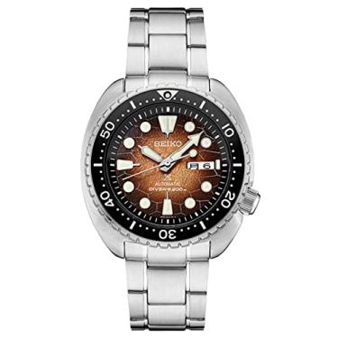 Imagem de SEIKO Relógio masculino de mergulho automático SRPH55 – Edição Especial Prospex – Ponteiros LumiBrite, Cristal de Safira – Resistente à água 200 m, Marrom, Marrom, mergulhador